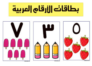 بطاقات الأرقام العربية