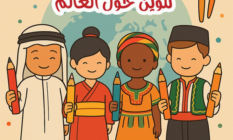 كراسة تلوين حول العالم