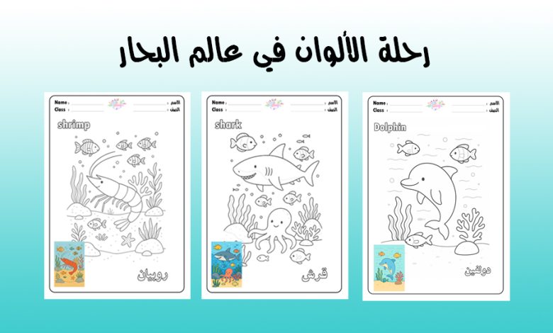 كراسة تلوين قاع البحر