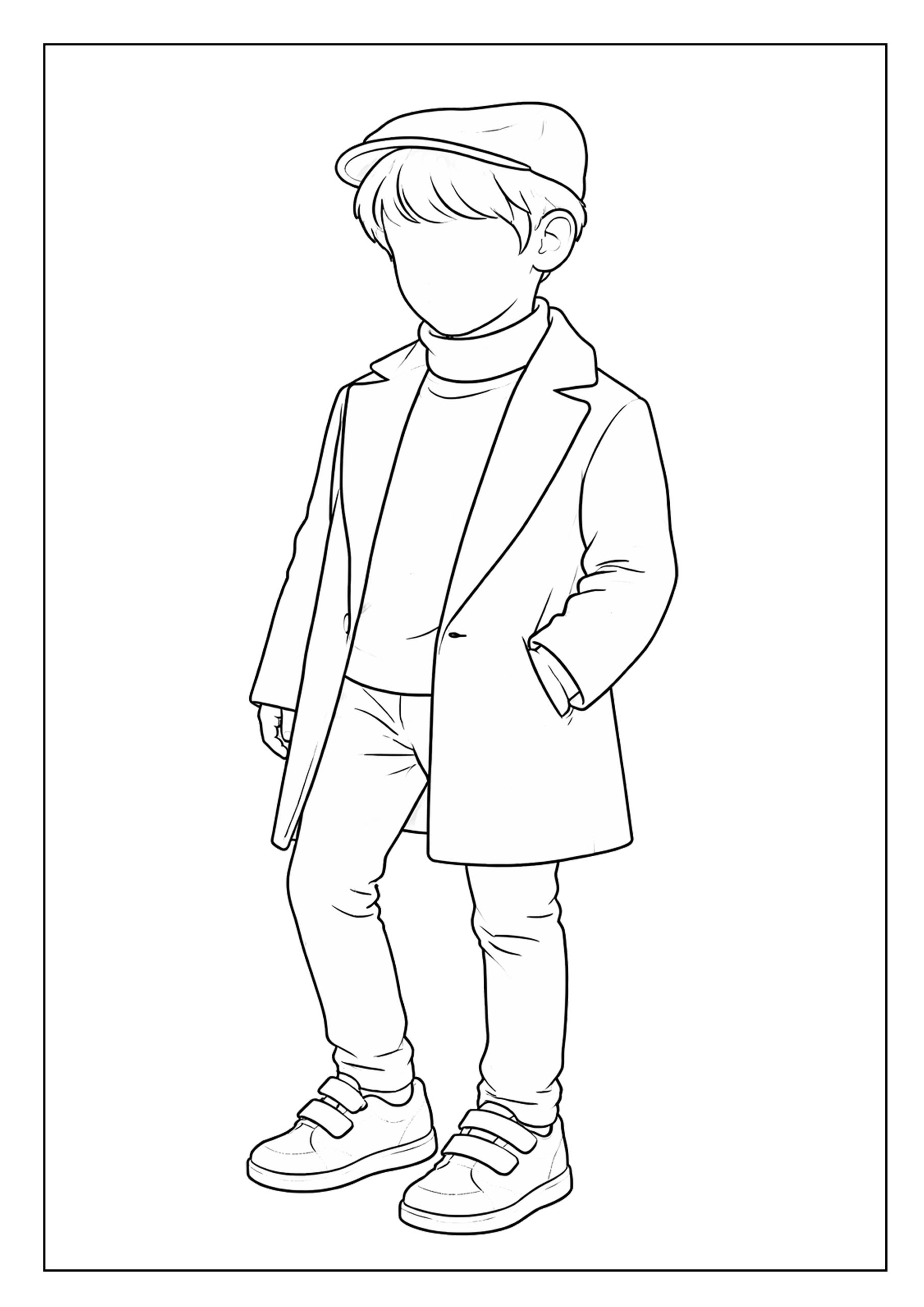 كراسة تلوين الأزياء للأولاد - الصورة 3