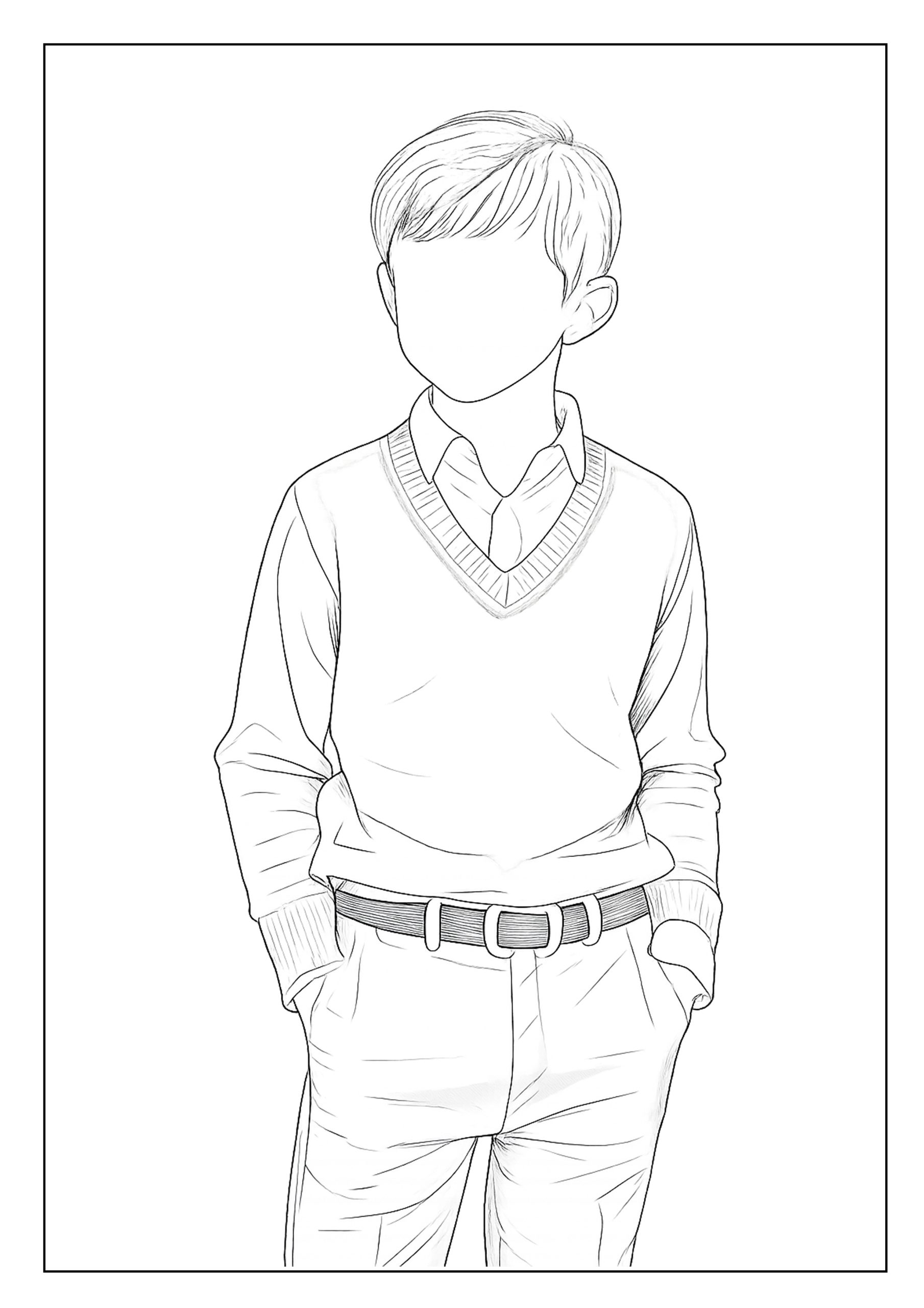 كراسة تلوين الأزياء للأولاد - الصورة 5