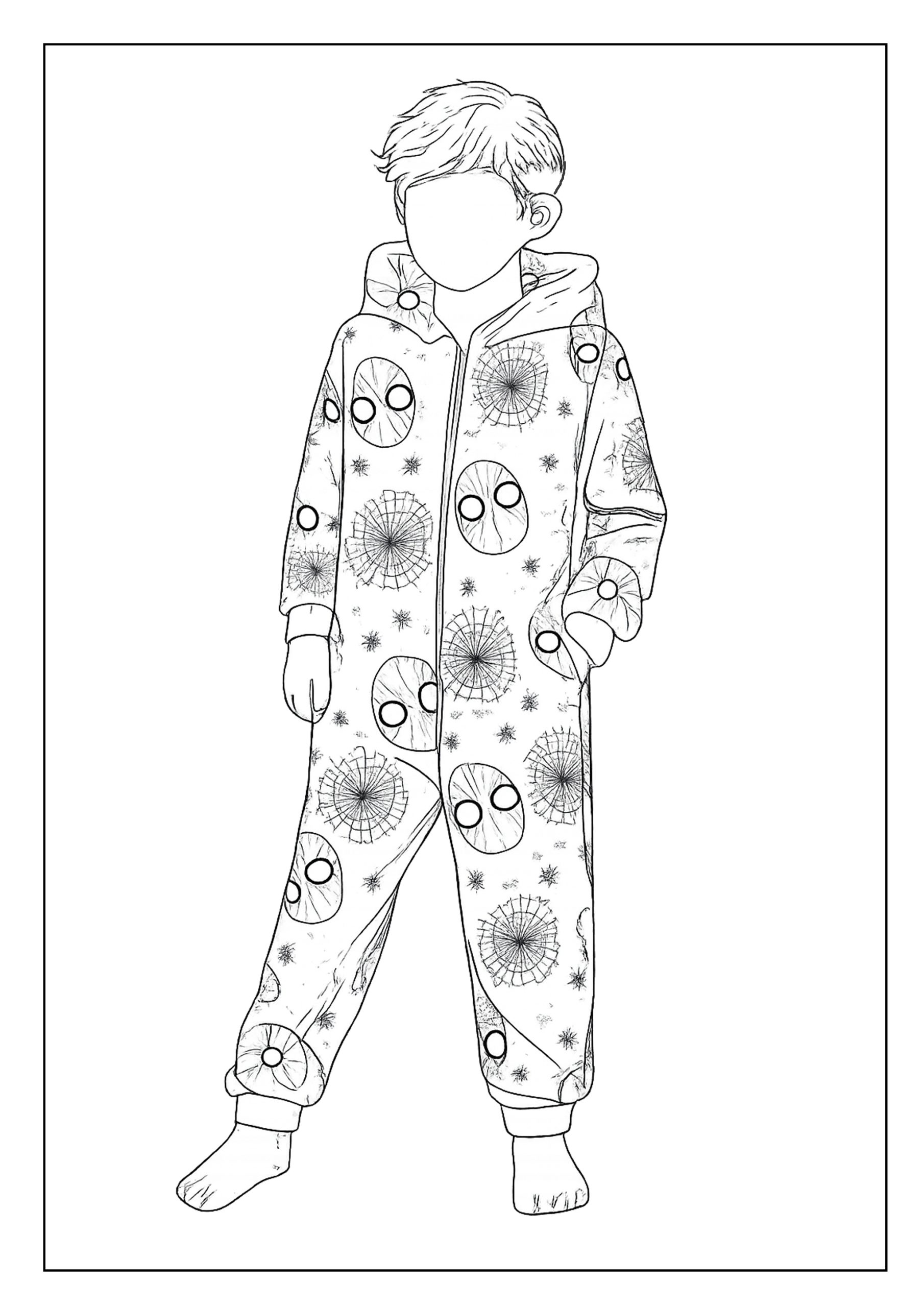 كراسة تلوين الأزياء للأولاد - الصورة 8