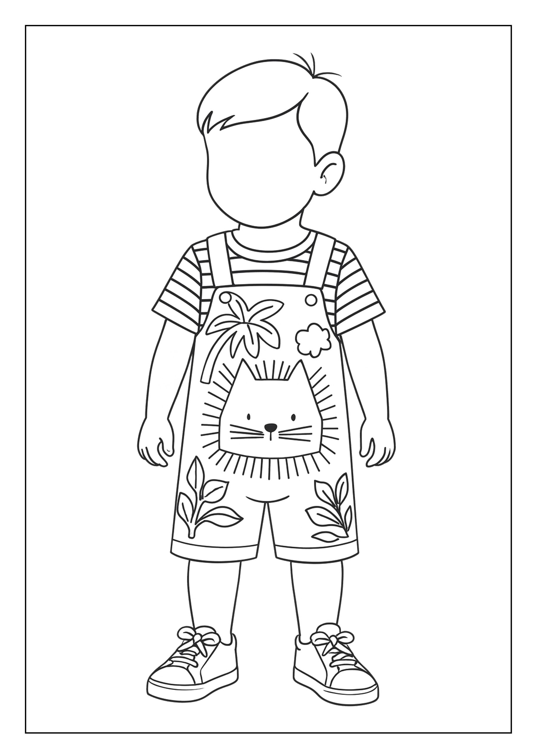 كراسة تلوين الأزياء للأولاد - الصورة 9