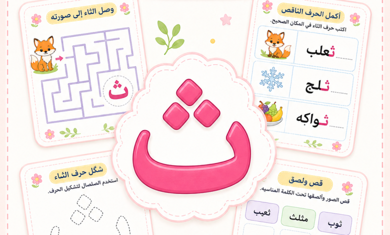 أنشطة حرف الثاء