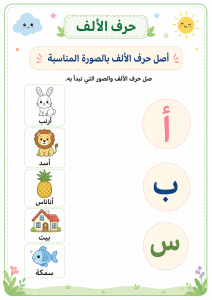 توصيل حرف الألف