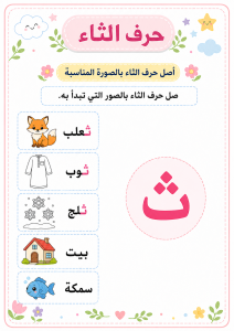 توصيل حرف الثاء