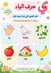 اختر الصور التي تبدأ بالياء