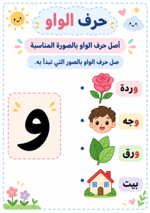 توصيل حرف الواو