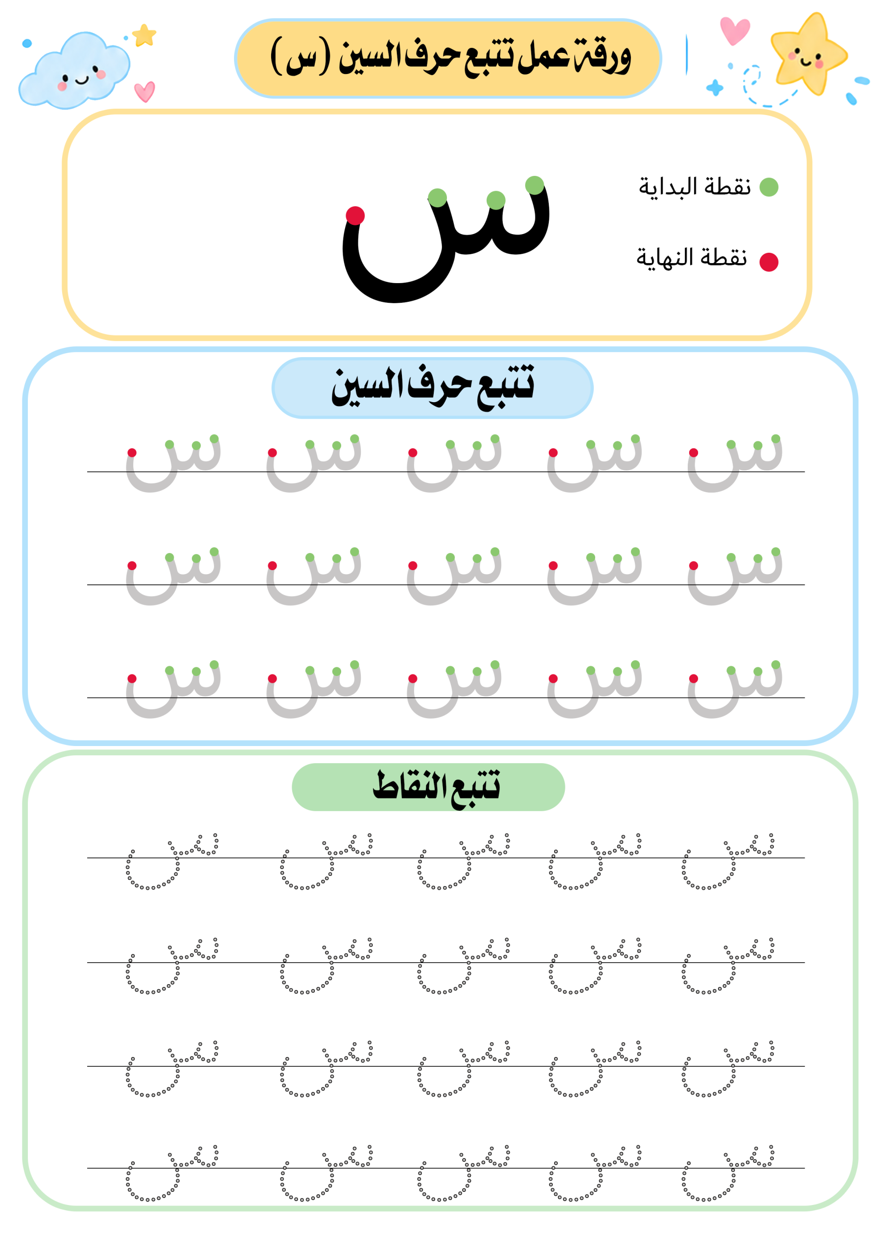 تتبع الحروف العربية للأطفال | نقطة البداية والنهاية لكل حرف - الصورة 5