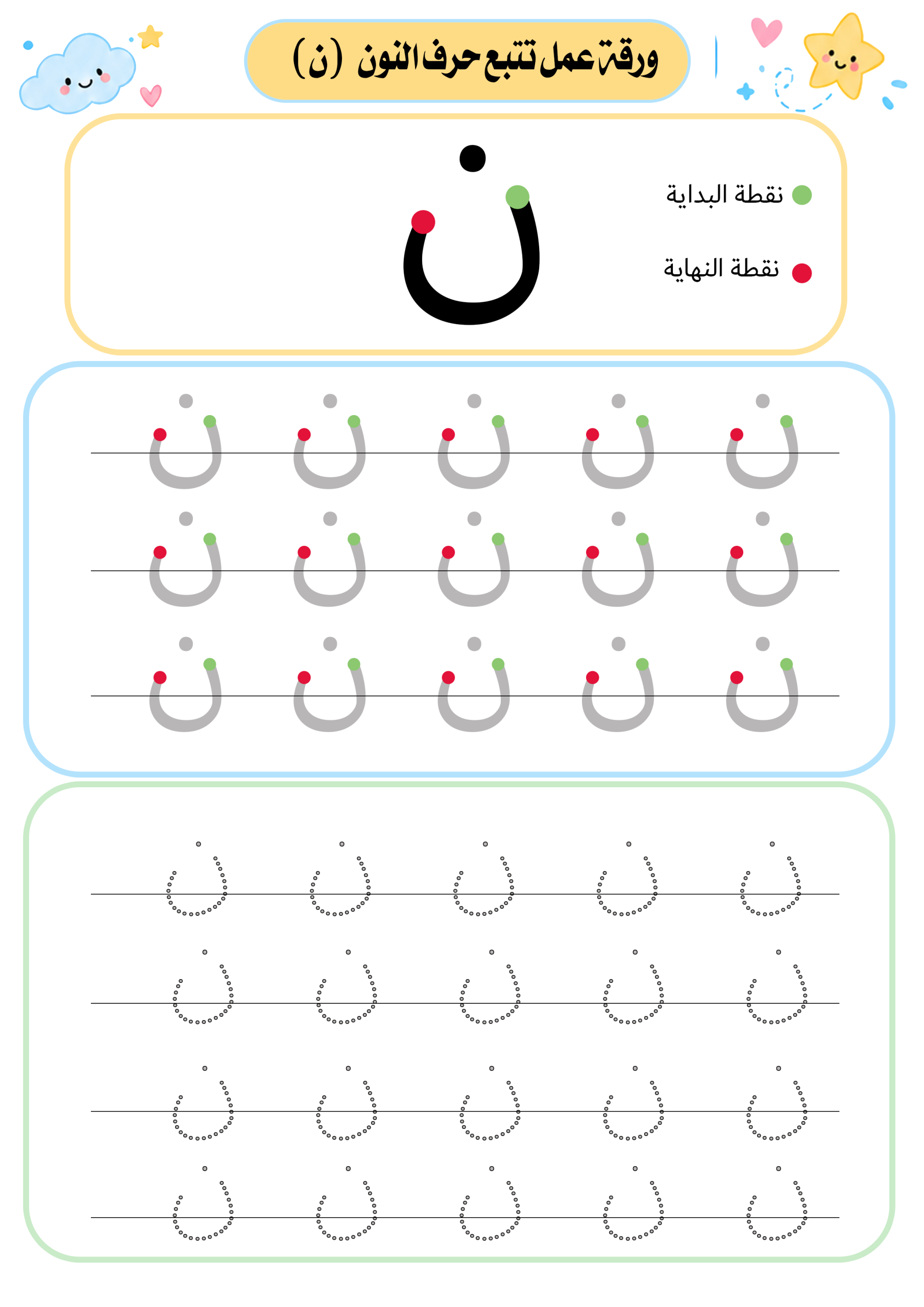 تتبع الحروف العربية للأطفال | نقطة البداية والنهاية لكل حرف - الصورة 7
