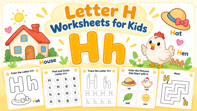 letter H worksheets