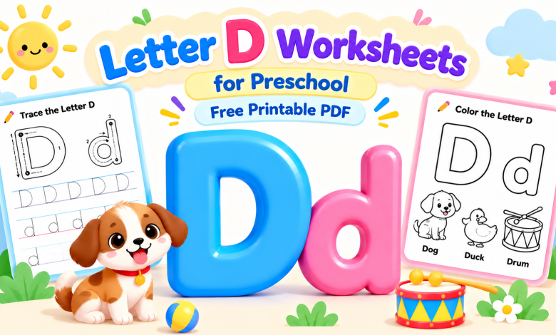 Letter D Worksheets for Preschool